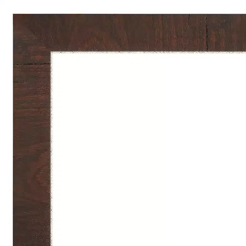 Specchio da parete Wildwood Narrow incorniciato marrone 39"x27" - Smussato, rettangolare, cornice in polistirolo