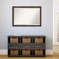 Specchio da parete Narrow incorniciato marrone 39"x27" - Smussato, rettangolare, cornice in polistirolo