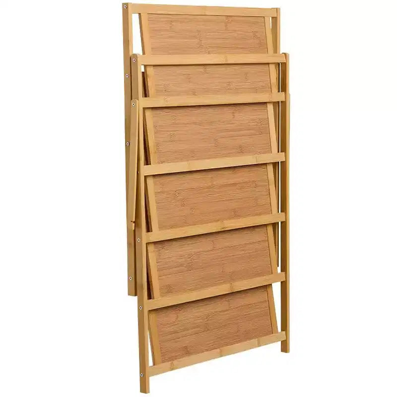 Scarpiera pieghevole in legno - 5 ripiani