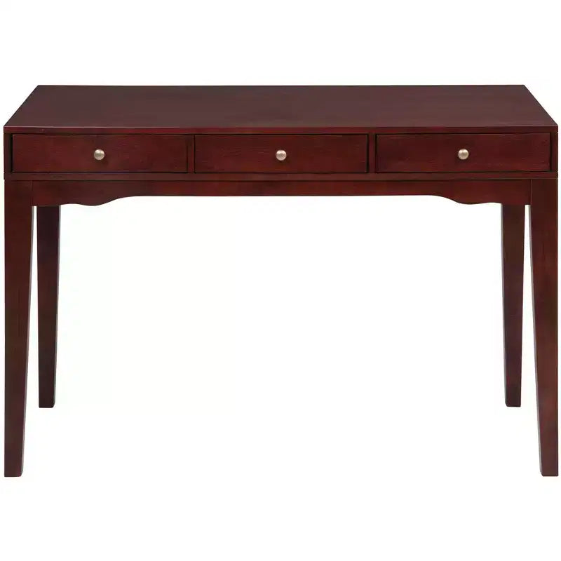 Scrivania in legno massello per libreria/ufficio domestico con 3 cassetti, ciliegio