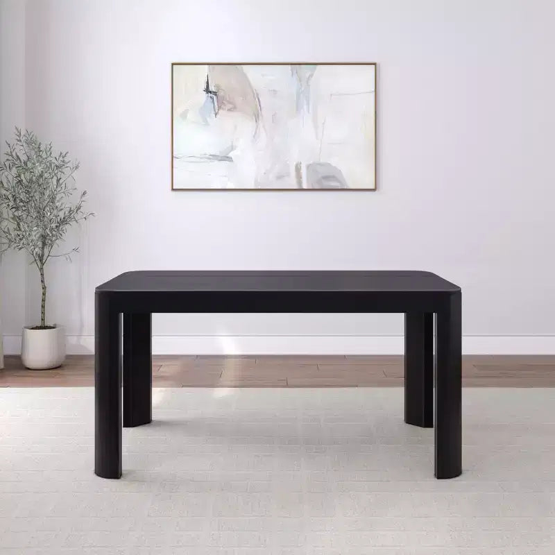 Tavolo da Pranzo Rotondo in Legno Massello da 152 cm - Tavolo Moderno per 4 Persone
