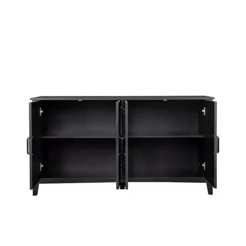 Madia credenza da 150 cm con contenitore, mobile contenitore vintage con 4 ante, armadietto da caffè in stile rustico per cucina, corridoio, ingresso
