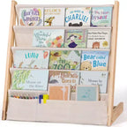 Scaffale/Libreria per Bambini a 4 o 5 Ripiani – Legno Massello, Libreria Compatta, Scaffali Aperti