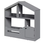 Libreria per bambini a 2 ripiani e organizer per giocattoli con luce a sensore di movimento, scaffale in legno per sale giochi, aule e camerette per bambini