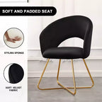 Sedia da toeletta in finto velluto, sedia moderna per vanity, sgabello imbottito per trucco per camera da letto, soggiorno, spogliatoio