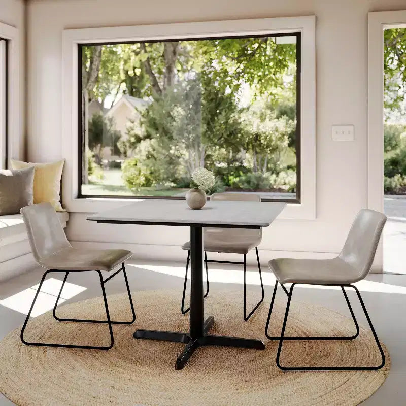 Piano del Tavolo di Livello Commerciale con Tecnologia HPL e Base a X Regolabile in Altezza