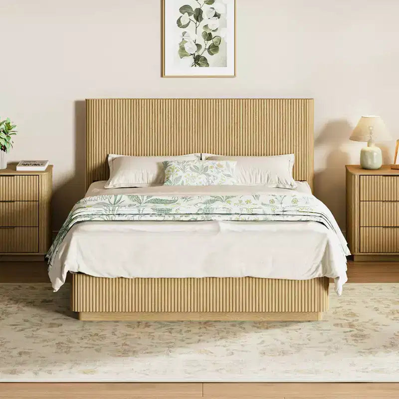 Struttura letto galleggiante a LED con supporto in metallo resistente