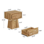 Tavolino moderno in legno con cassetto contenitore