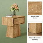 Tavolino moderno in legno con cassetto contenitore