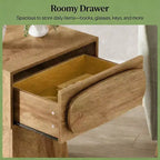 Tavolino moderno in legno con cassetto contenitore
