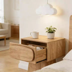 Tavolino moderno in legno con cassetto contenitore