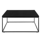 HomeRoots 35 Black Wood And Metal Square Frame Coffee Table