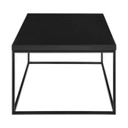 Tavolino da caffè quadrato da 35" in legno nero e metallo