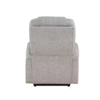 Divano reclinabile elettrico - ciniglia grigio chiaro