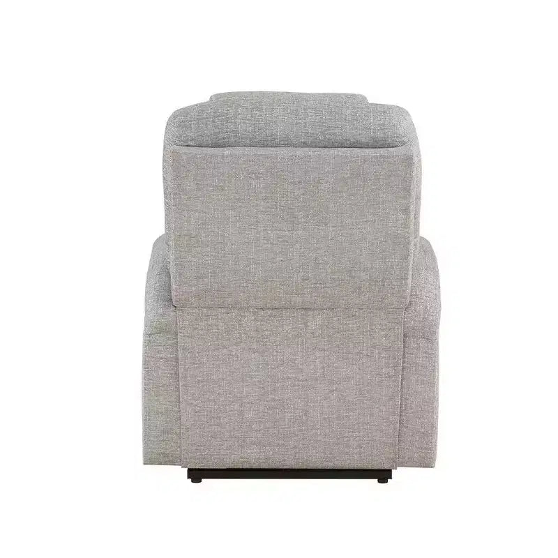 Divano reclinabile elettrico - ciniglia grigio chiaro