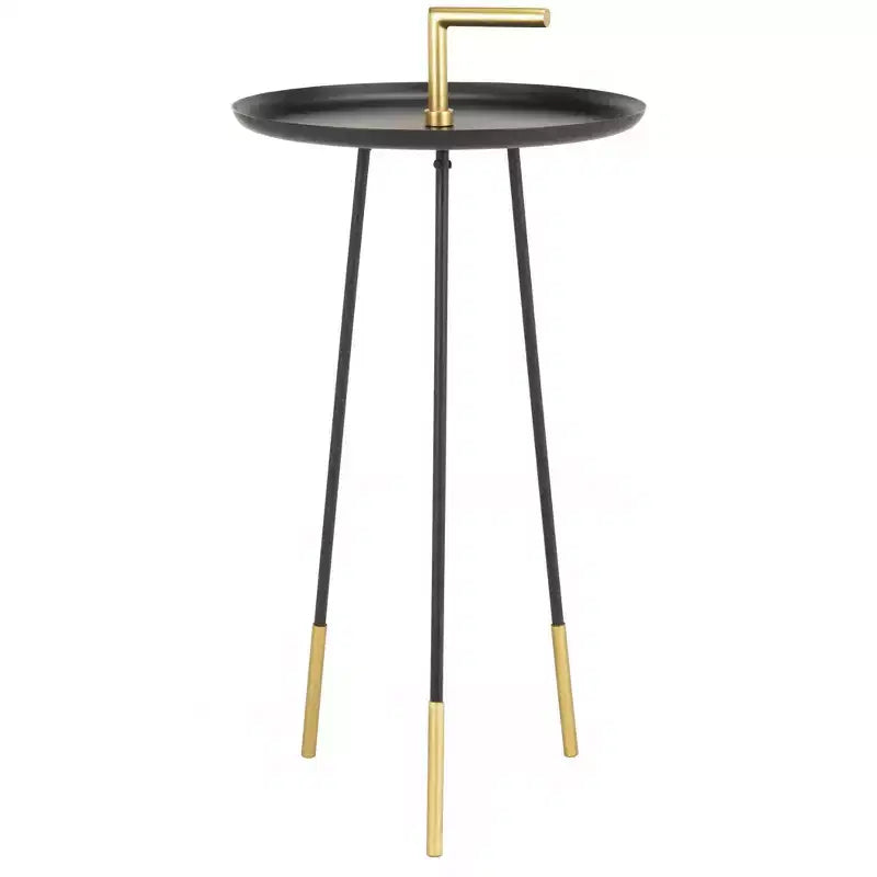 Tavolino con maniglia - Nero/Oro
