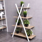 Scaffale a 4 ripiani Libreria Scaffali Espositori a Scala a X