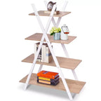 Scaffale a 4 ripiani Libreria Scaffali Espositori a Scala a X
