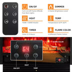 Mobile TV con camino da 70" e focolare elettrico da 28,5" 750W/1500W