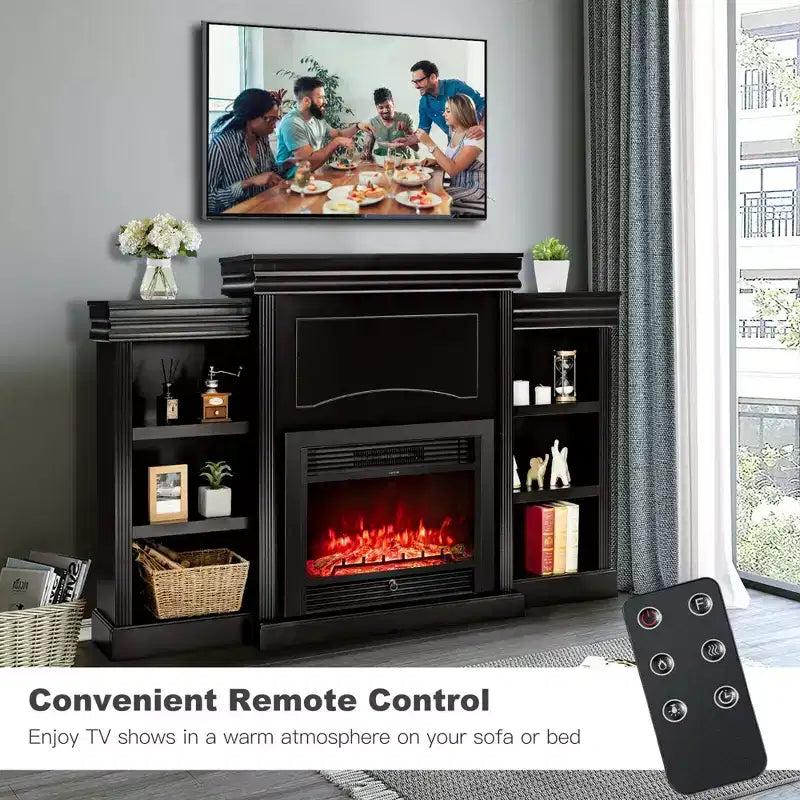 Mobile TV con camino da 70" e focolare elettrico da 28,5" 750W/1500W