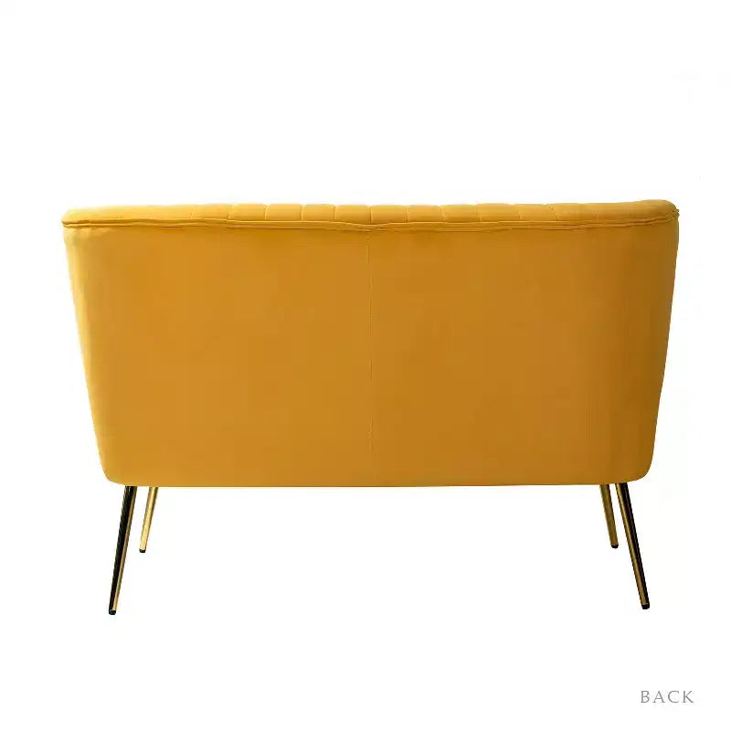 Divanetto Biposto in Velluto - Divano Contemporaneo a 2 Posti con Schienale Trapuntato