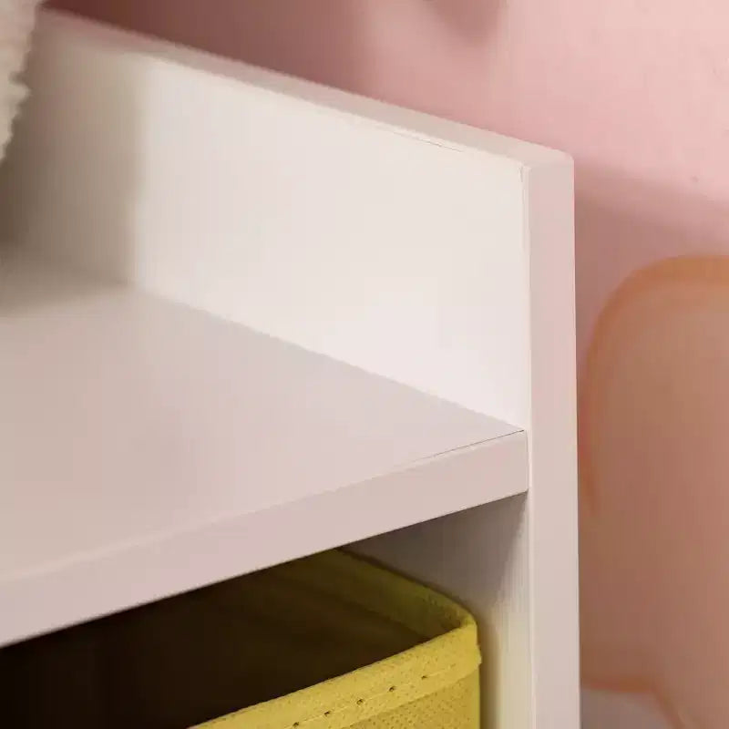 Armadio angolare in legno per bambini autoportante, con cassetti, organizer per giocattoli, vestiti e libri, libreria per bambini, espositore, guardaroba per camera da letto con ferramenta antiribaltamento e cassetti