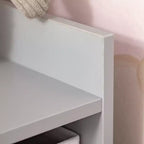 Armadio angolare in legno per bambini autoportante, con cassetti, organizer per giocattoli, vestiti e libri, libreria per bambini, espositore, guardaroba per camera da letto con ferramenta antiribaltamento e cassetti