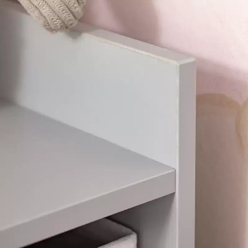 Armadio angolare in legno per bambini autoportante, con cassetti, organizer per giocattoli, vestiti e libri, libreria per bambini, espositore, guardaroba per camera da letto con ferramenta antiribaltamento e cassetti