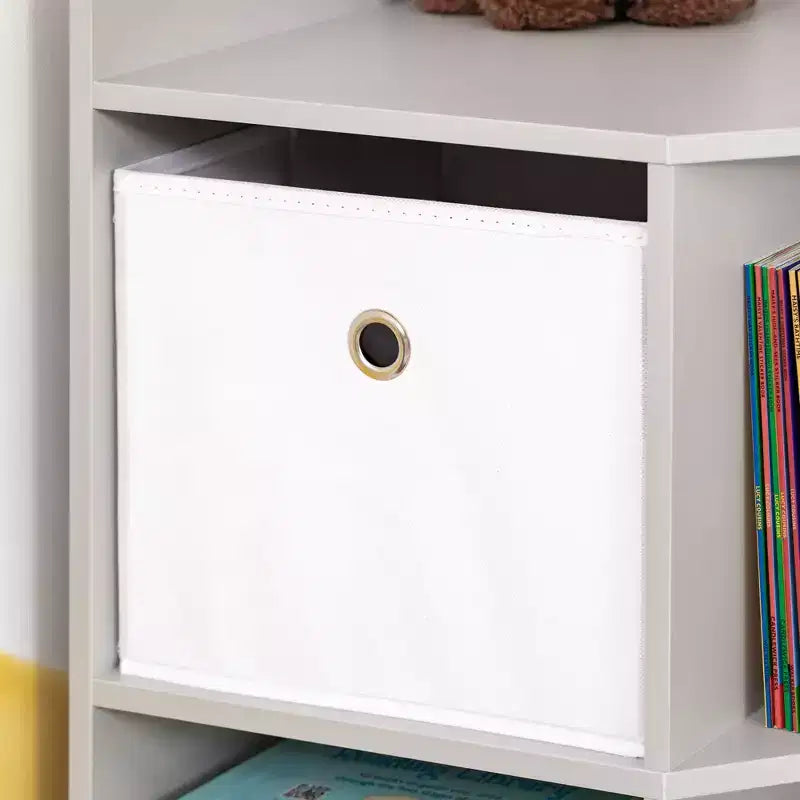 Armadio angolare in legno per bambini autoportante, con cassetti, organizer per giocattoli, vestiti e libri, libreria per bambini, espositore, guardaroba per camera da letto con ferramenta antiribaltamento e cassetti