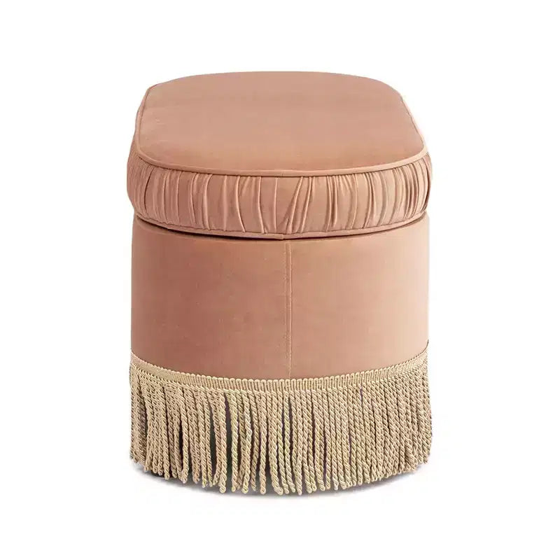 Pouff Contenitore Ovale da 38" - Fascino Vintage