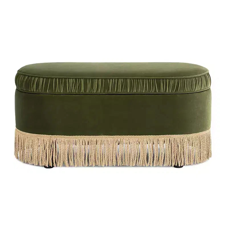 Pouff Contenitore Ovale da 38" - Fascino Vintage