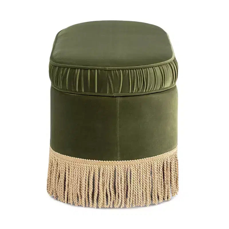 Pouff Contenitore Ovale da 38" - Fascino Vintage