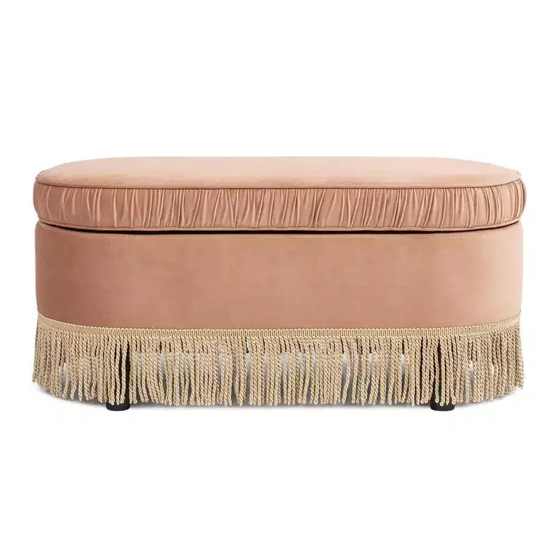 Pouff Contenitore Ovale da 38" - Fascino Vintage