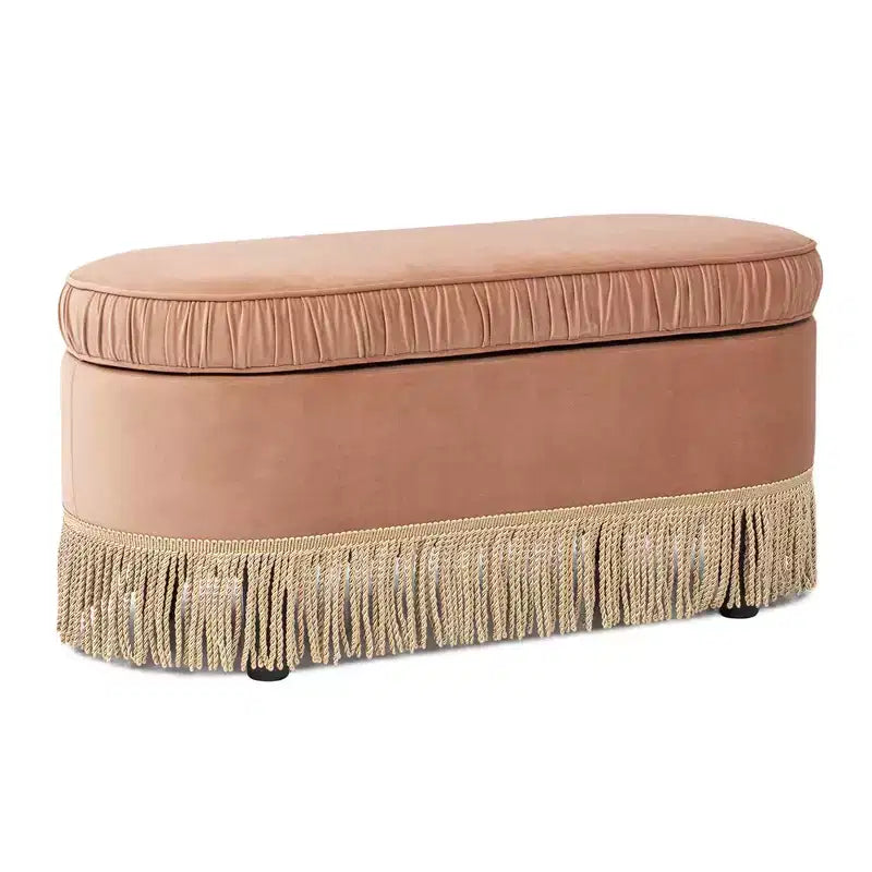 Pouff Contenitore Ovale da 38" - Fascino Vintage