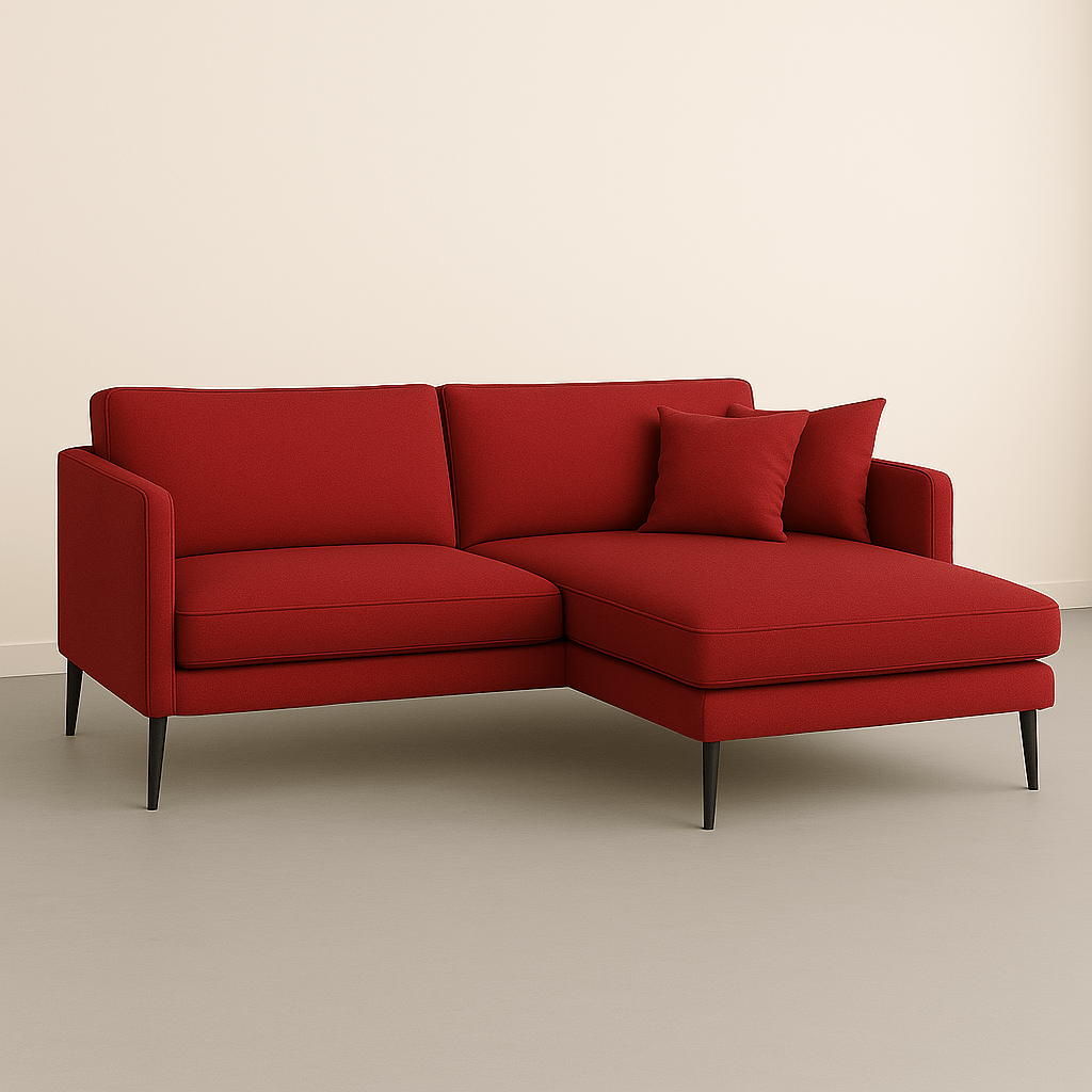 Tyler – Divano angolare con chaise - longue in stile scandinavo - Divano moderno disponibile in vari tessuti e colori - Sofa.Store
