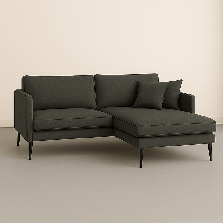 Tyler – Divano angolare con chaise - longue in stile scandinavo - Divano moderno disponibile in vari tessuti e colori - Sofa.Store