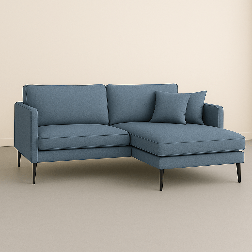 Tyler – Divano angolare con chaise - longue in stile scandinavo - Divano moderno disponibile in vari tessuti e colori - Sofa.Store