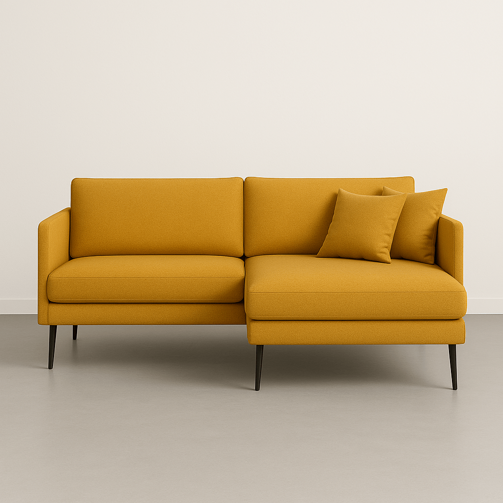 Tyler – Divano angolare con chaise - longue in stile scandinavo - Divano moderno disponibile in vari tessuti e colori - Sofa.Store