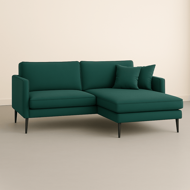 Tyler – Divano angolare con chaise - longue in stile scandinavo - Divano moderno disponibile in vari tessuti e colori - Sofa.Store