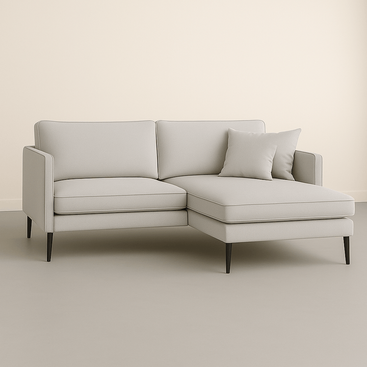 Tyler – Divano angolare con chaise - longue in stile scandinavo - Divano moderno disponibile in vari tessuti e colori - Sofa.Store