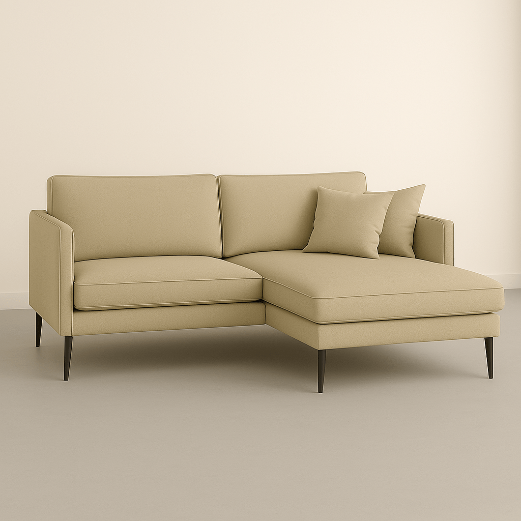 Tyler – Divano angolare con chaise - longue in stile scandinavo - Divano moderno disponibile in vari tessuti e colori - Sofa.Store